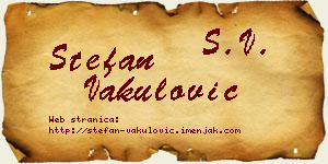 Stefan Vakulović vizit kartica